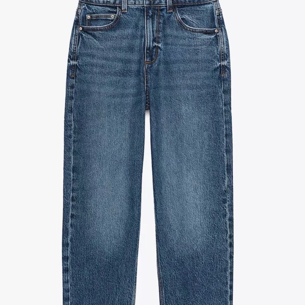 Zara Light Blue Denim Pants - Picture 3 of 6